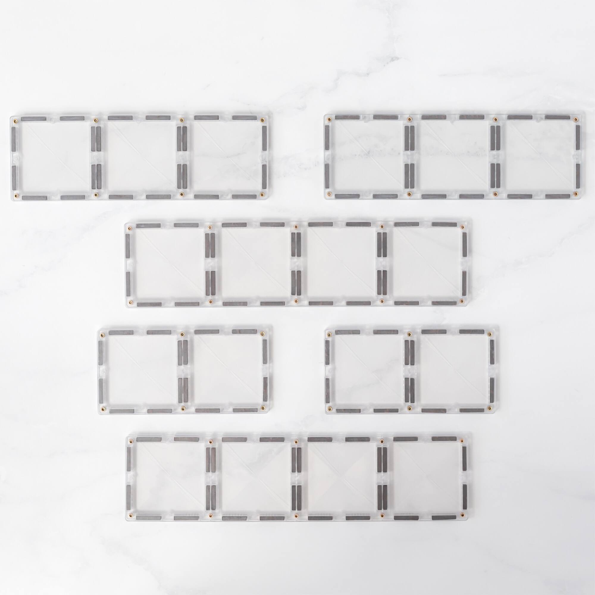 Connetix® Clear Magnetic Tiles Rectangle Packs, 12ct.
